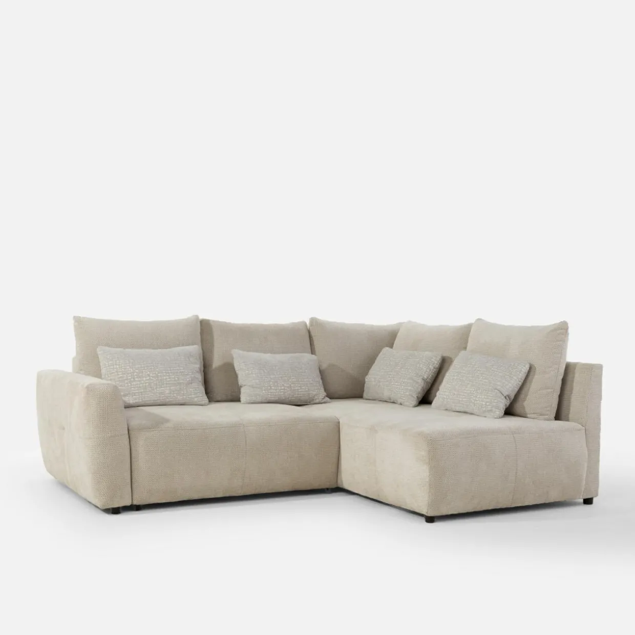 Narożnik rozkładany beżowy HORTA prawy