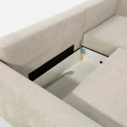 Narożnik rozkładany beżowy HORTA prawy