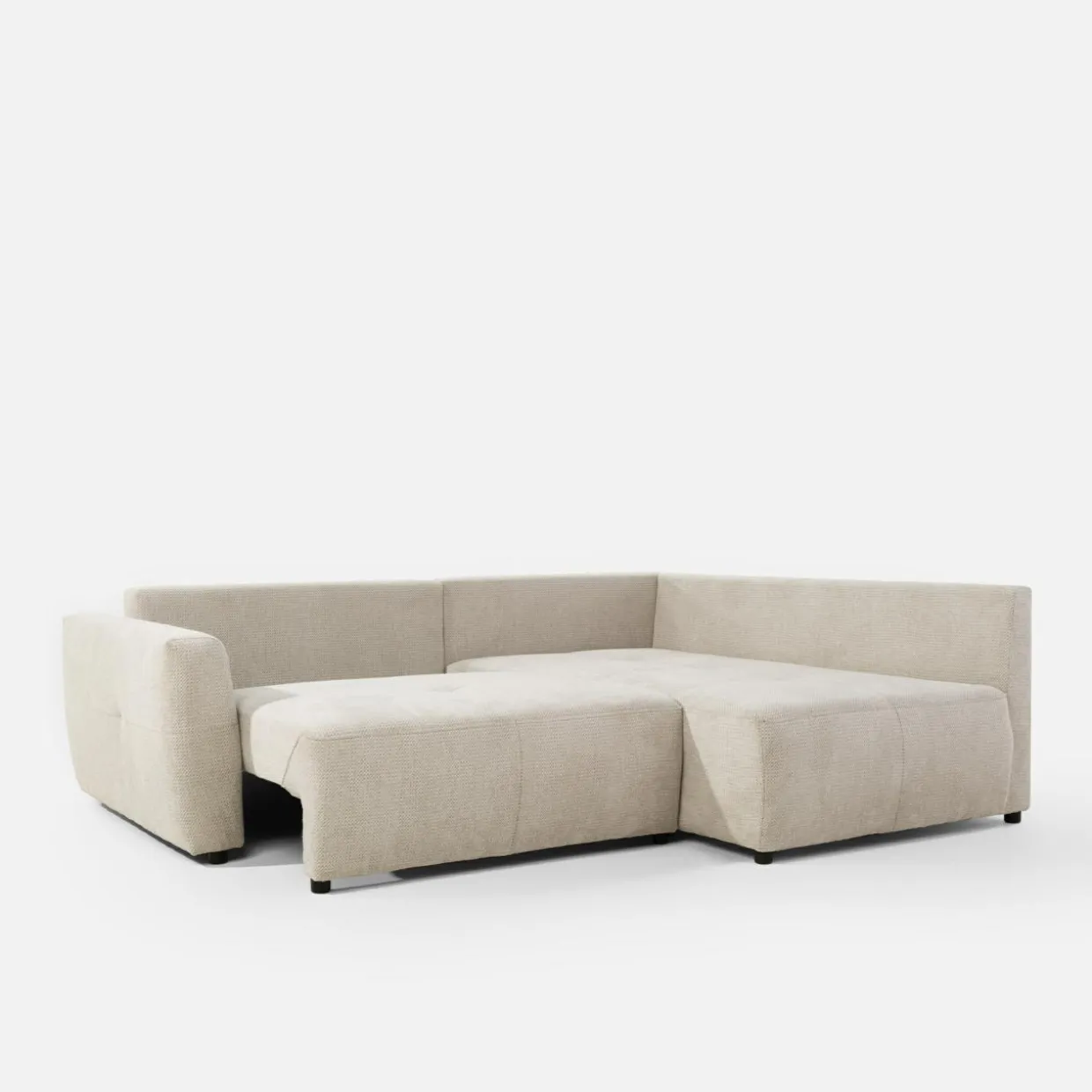 Narożnik rozkładany beżowy HORTA prawy