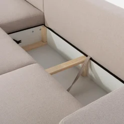 Narożnik rozkładany beżowy PERA lewy