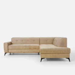 Narożnik rozkładany beżowy STORN prawy