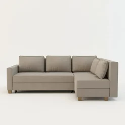 Narożnik rozkładany beżowy SPELLO prawy