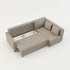 Narożnik rozkładany beżowy SPELLO prawy