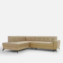 Narożnik rozkładany beżowy STORN lewy