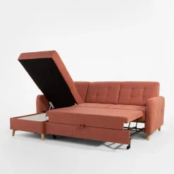 Narożnik rozkładany brzoskwiniowy VOLARE