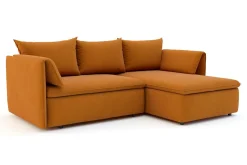 Narożnik rozkładany bursztynowy SUNNY prawy