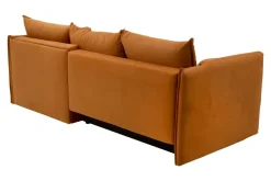 Narożnik rozkładany bursztynowy SUNNY prawy