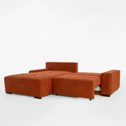 Narożnik rozkładany ceglasty COMODO lewy