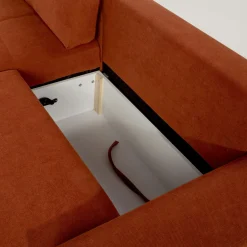 Narożnik rozkładany ceglasty COMODO lewy