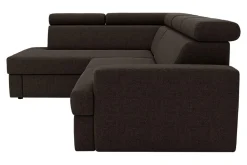 Narożnik rozkładany ciemnobrązowy COMO lewy