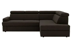 Narożnik rozkładany ciemnobrązowy COMO prawy