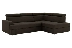 Narożnik rozkładany ciemnobrązowy COMO prawy