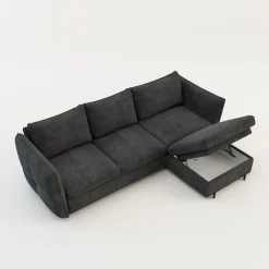 Narożnik rozkładany ciemnoszary BALOO