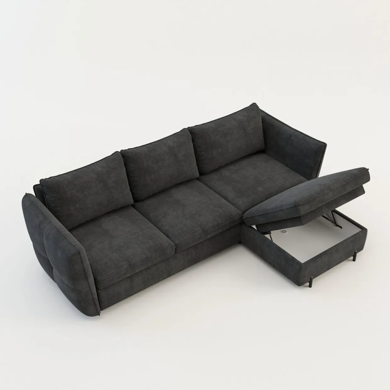 Narożnik rozkładany ciemnoszary BALOO