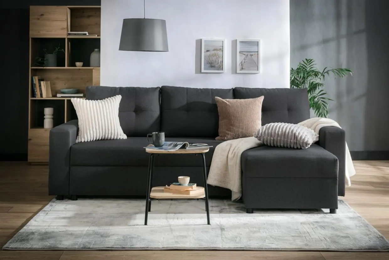 Narożnik rozkładany ciemnoszary ROBIN