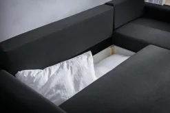 Narożnik rozkładany ciemnoszary ROBIN