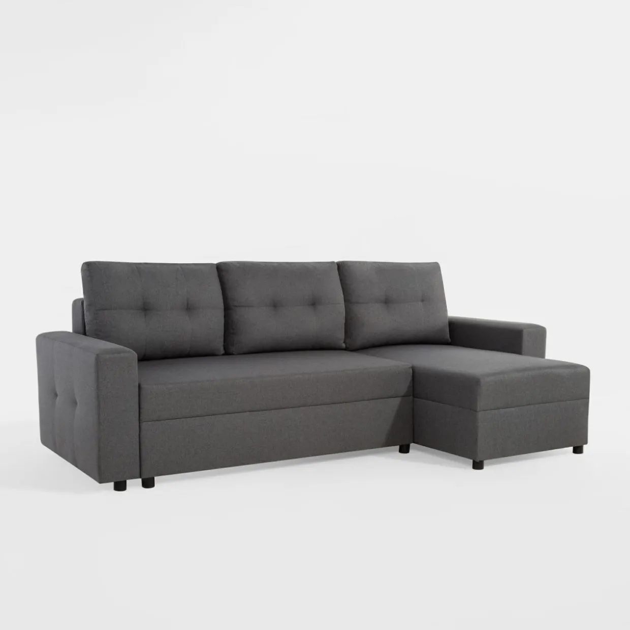 Narożnik rozkładany ciemnoszary ROBIN