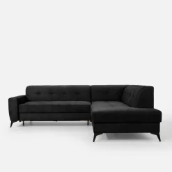 Narożnik rozkładany ciemnoszary STORN prawy