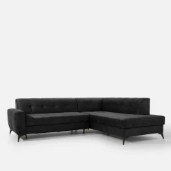 Narożnik rozkładany ciemnoszary STORN prawy