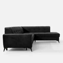 Narożnik rozkładany ciemnoszary STORN prawy