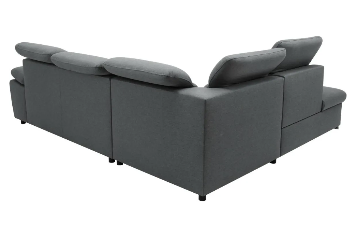 Narożnik rozkładany ciemnoszary ALDO lewy