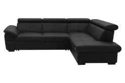 Narożnik rozkładany czarny TOWN prawy