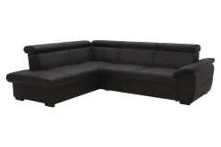 Narożnik rozkładany czarny TOWN lewy