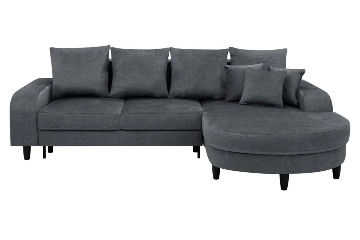 Narożnik rozkładany grafit NAPOLI prawy