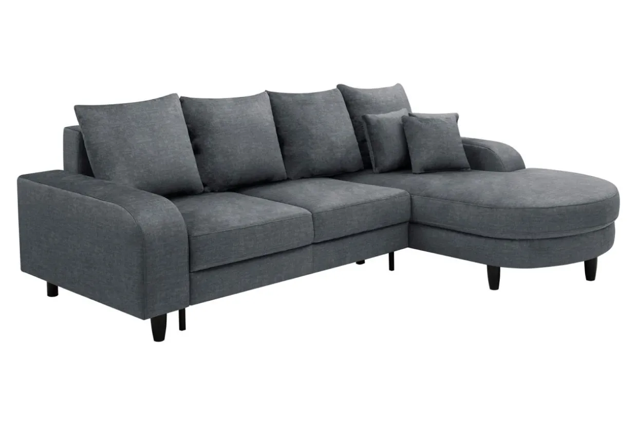 Narożnik rozkładany grafit NAPOLI prawy