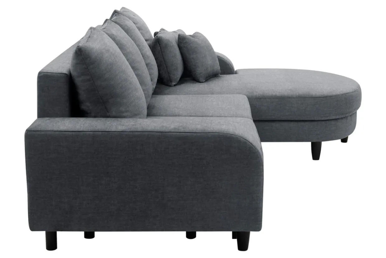 Narożnik rozkładany grafit NAPOLI prawy