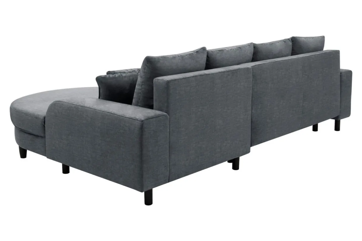 Narożnik rozkładany grafit NAPOLI prawy