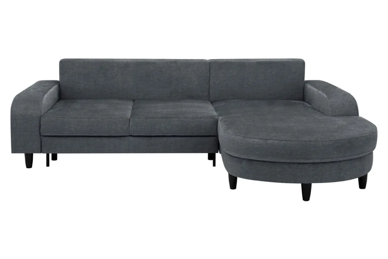 Narożnik rozkładany grafit NAPOLI prawy