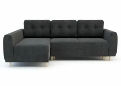 Narożnik rozkładany grafitowy TENDER lewy