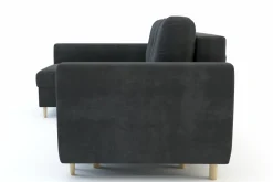 Narożnik rozkładany grafitowy TENDER lewy