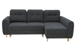 Narożnik rozkładany grafitowy TENDER prawy