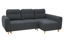 Narożnik rozkładany grafitowy TENDER prawy