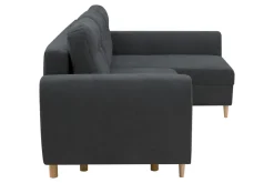 Narożnik rozkładany grafitowy TENDER prawy