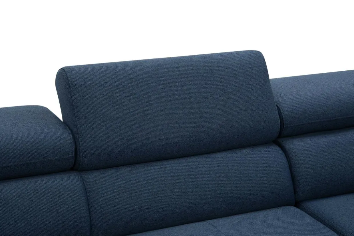 Narożnik rozkładany granatowy FABIO lewy