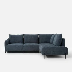 Narożnik rozkładany granatowy MARSYLIA prawy