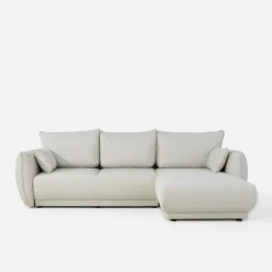 Narożnik rozkładany jasnobeżowy LOREN prawy