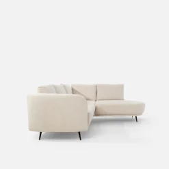 Narożnik rozkładany jasnobeżowy SOUL L prawy