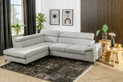 Narożnik rozkładany jasnoszary LONIGO prawy