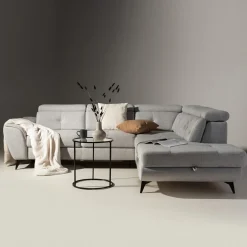 Narożnik rozkładany jasnoszary SERGIO lewy