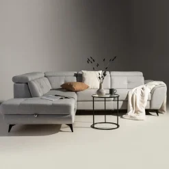 Narożnik rozkładany jasnoszary SERGIO prawy