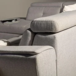 Narożnik rozkładany jasnoszary SERGIO prawy