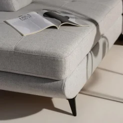 Narożnik rozkładany jasnoszary SERGIO prawy