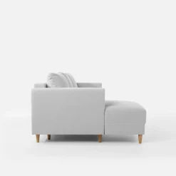 Narożnik rozkładany jasnoszary PERA lewy