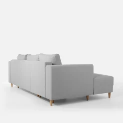 Narożnik rozkładany jasnoszary PERA lewy