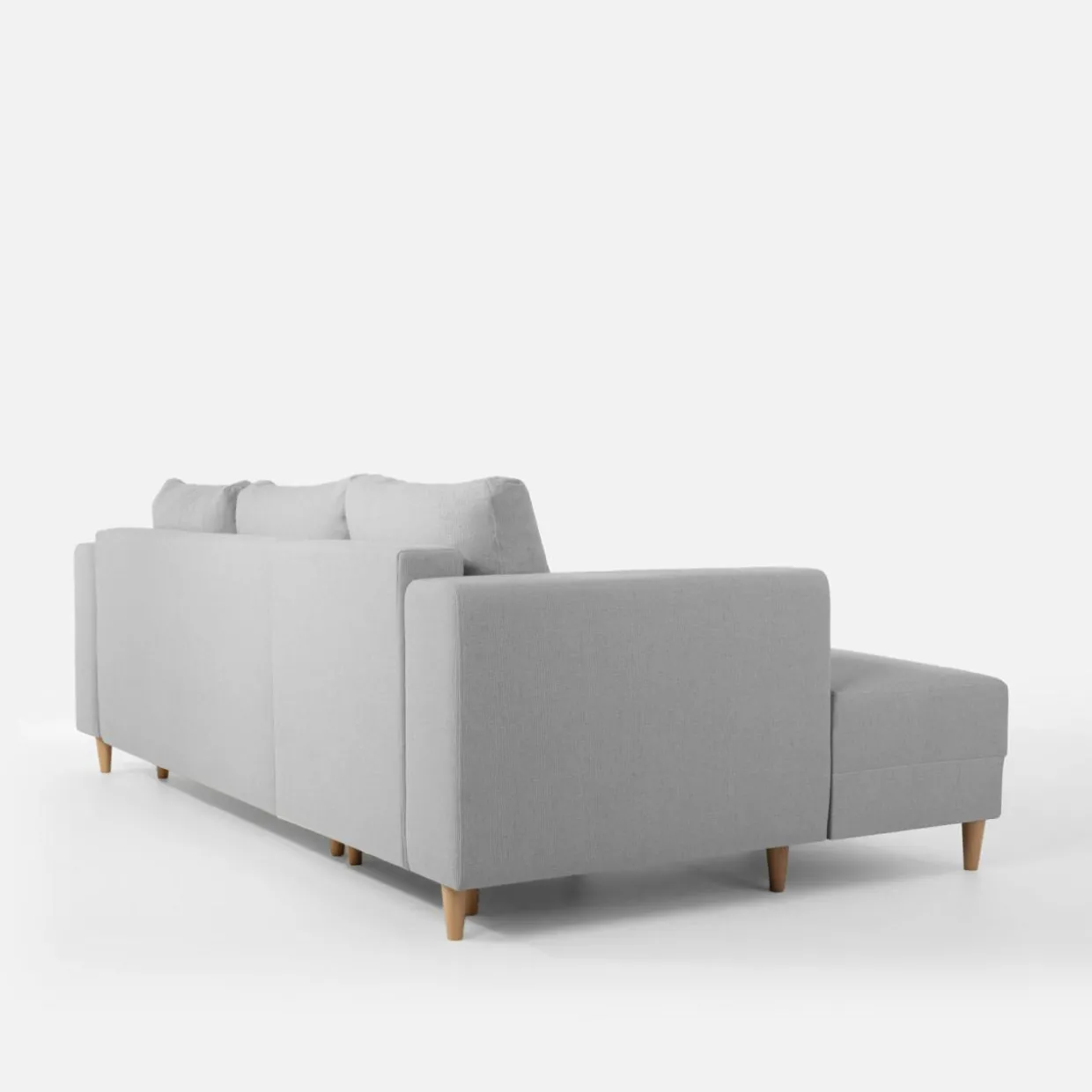 Narożnik rozkładany jasnoszary PERA lewy