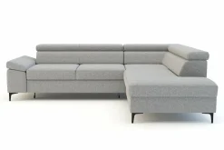 Narożnik rozkładany jasnoszary LONIGO lewy